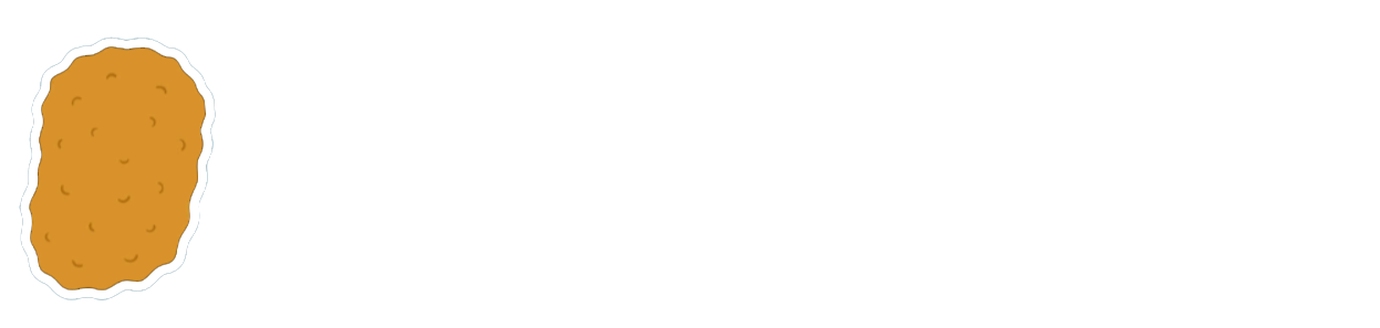 Cartoon chicken nugget with JSNuggets text next to it